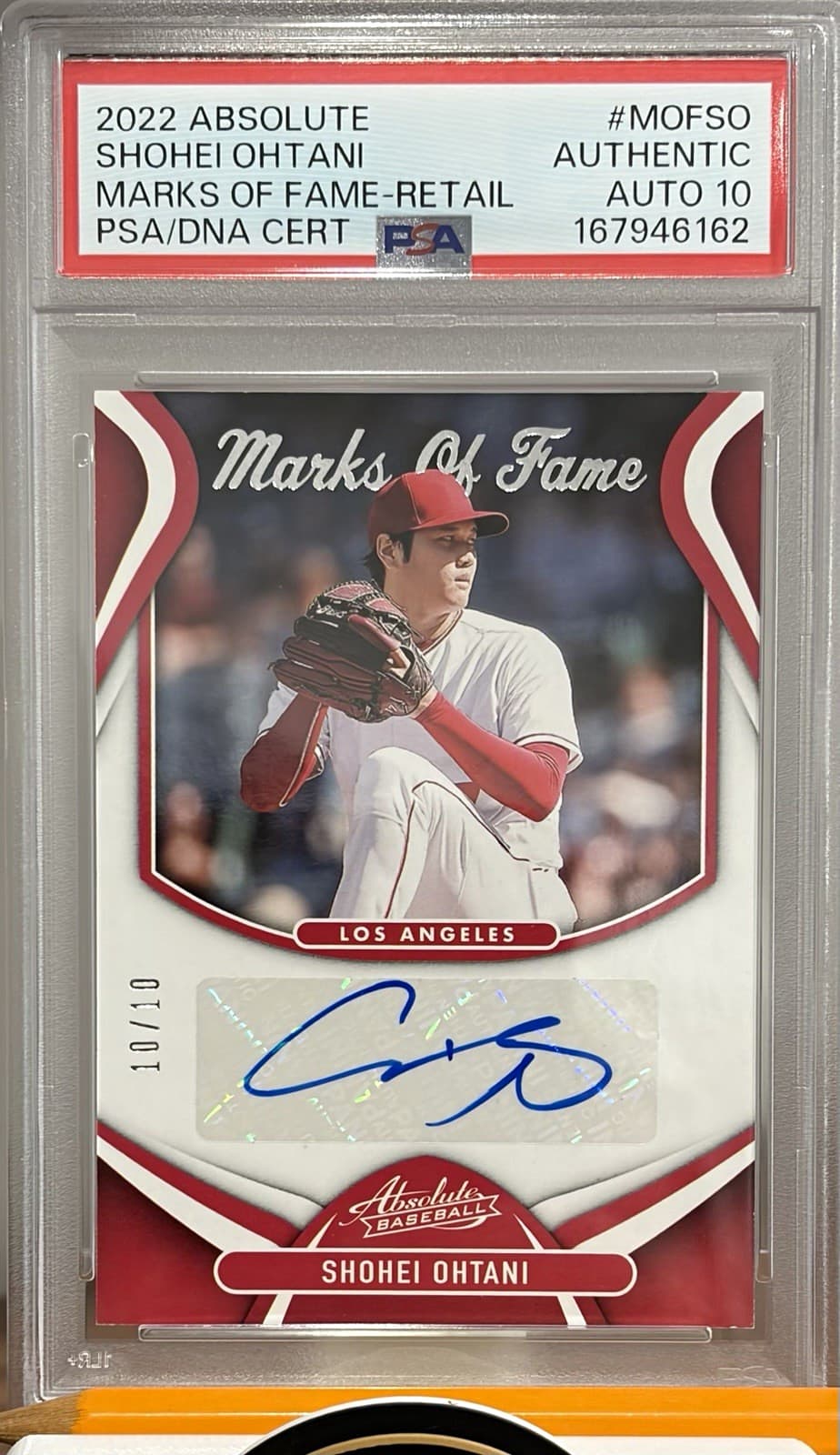 2022 Panini Absolute Baseball - Shohei Ohtani Marks of Fame /10 Auto 10