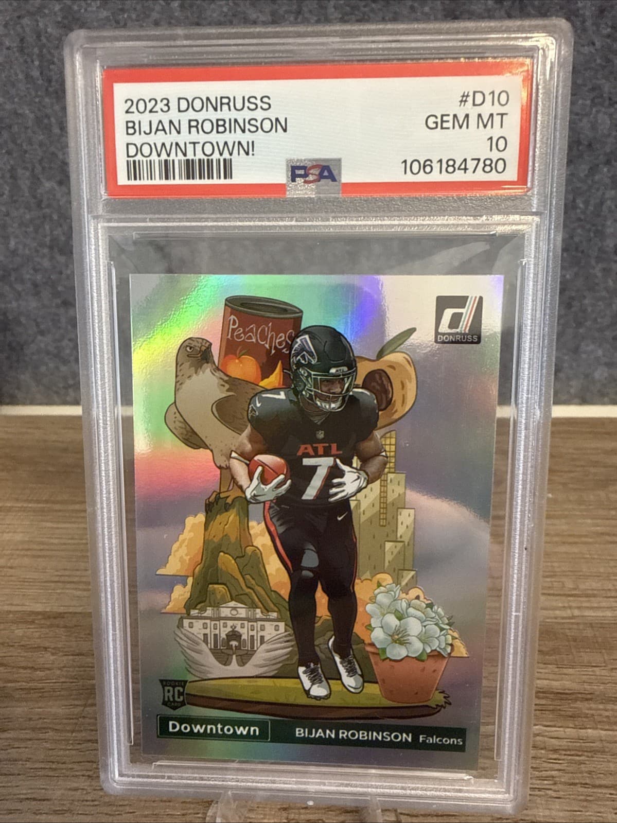 2023 Donruss Bijan Robinson Rookie Downtown PSA 10