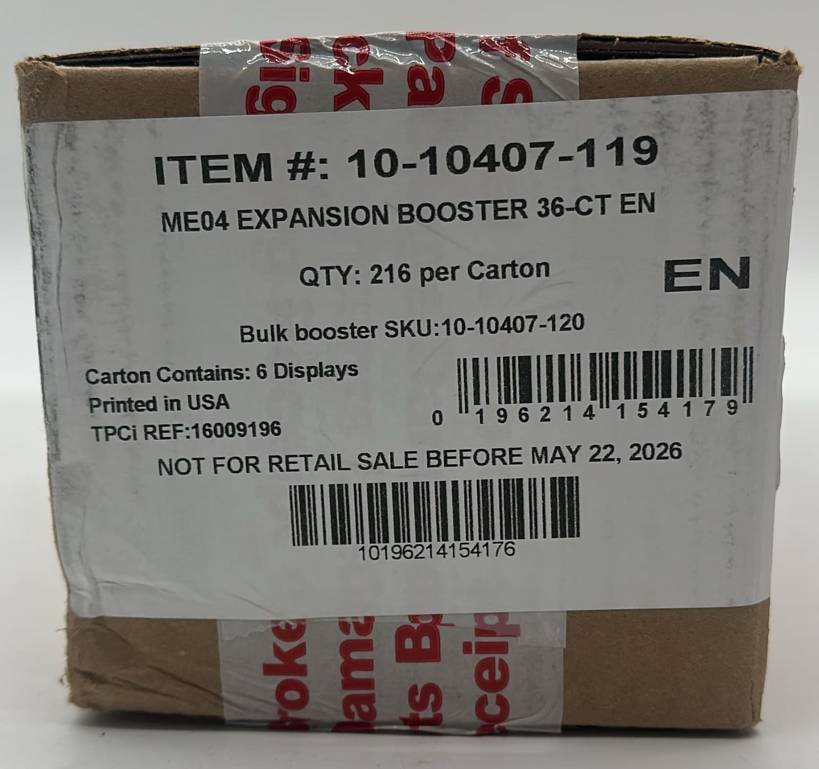 Pokemon TCG Mega Evolution Chaos Rising Booster Box Case SEALED ME04