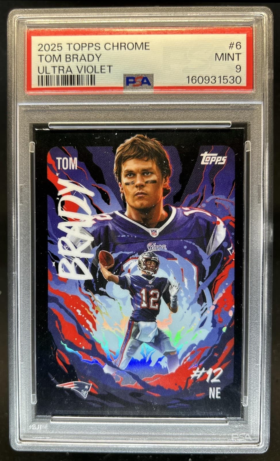 2025 Topps Chrome Tom Brady Ultra Violet SSP #UV-6 Patriots PSA 9