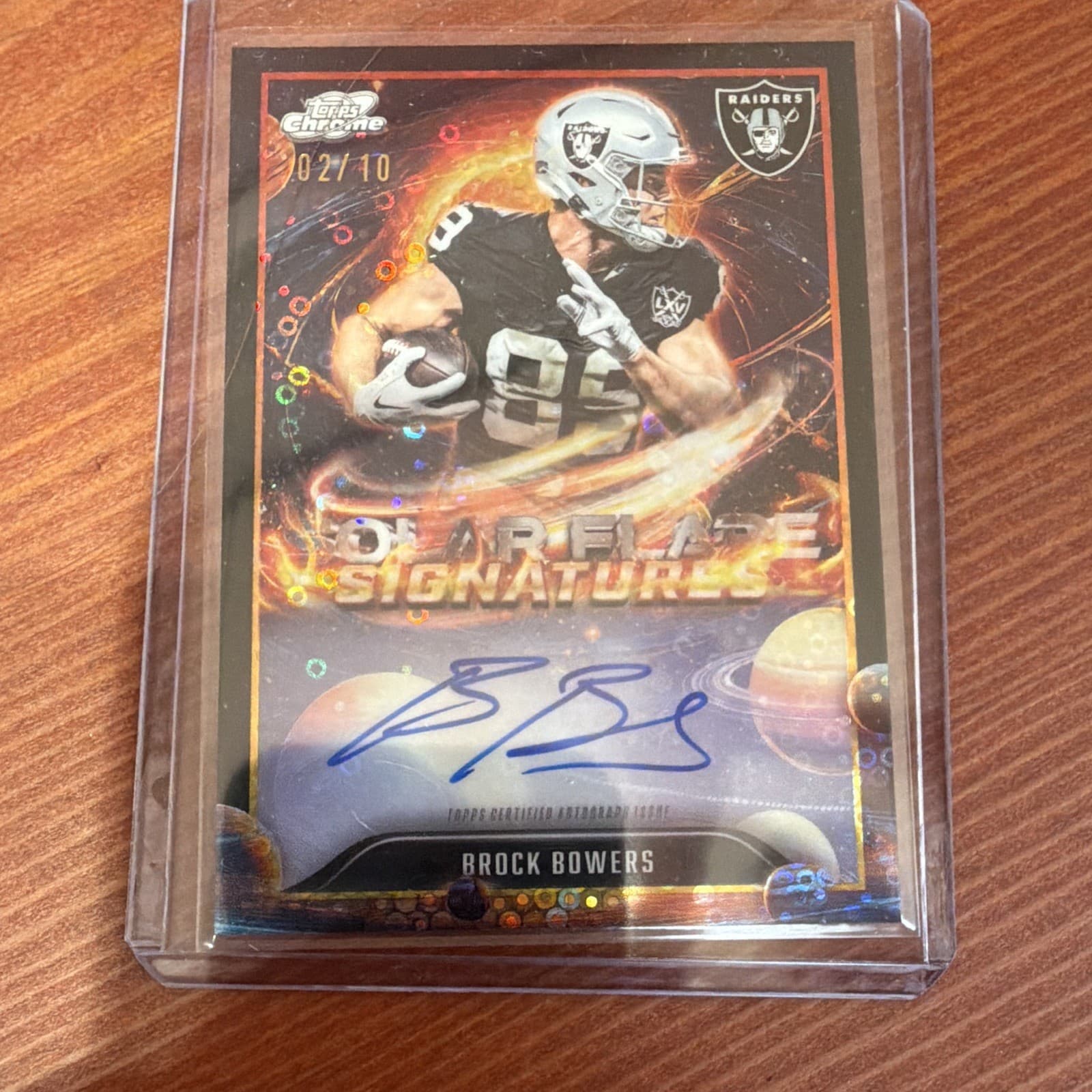 2025 Topps Cosmic Chrome Football Brock Bowers Solar Flare 2/10  Case Hit!!