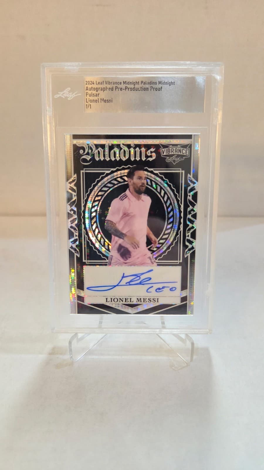  2024 Lionel Messi Autograph 1/1 Leaf Midnight Paladines Ebay 1/1