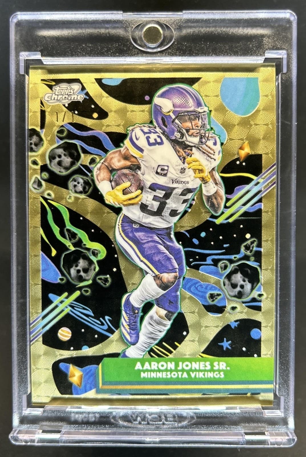2025 Topps Cosmic Chrome Aaron Jones Sr. SuperFractor #1/1 Vikings