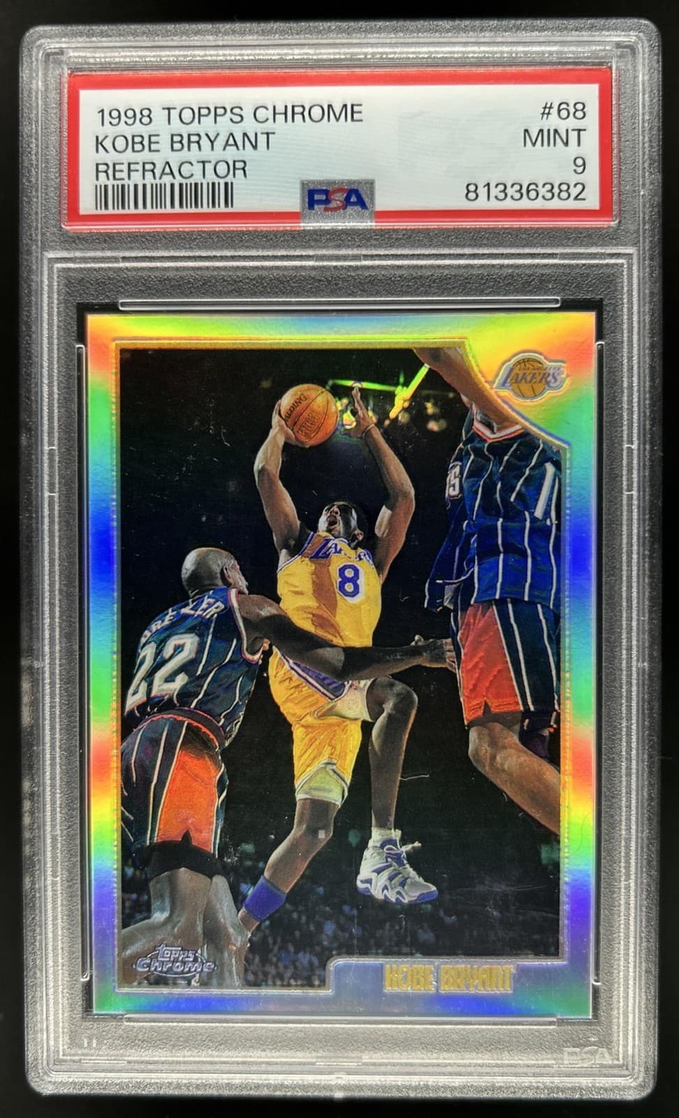 1998-99 Topps Chrome Kobe Bryant Refractor #68 Lakers PSA 9