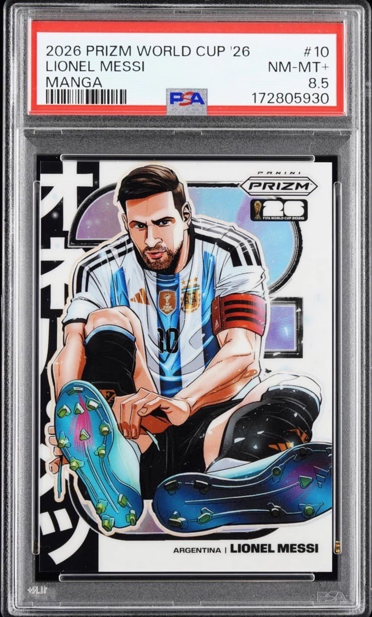 Panini 2026 Prizm FIFA World Cup Manga Insert Lionel Messi #10 Argentina PSA