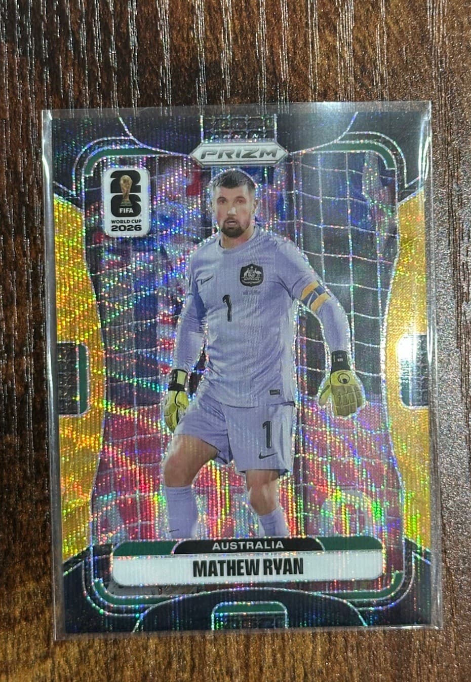 2026 Panini Prizm FIFA World Cup Mathew Ryan Black Gold /8 #142 Australia