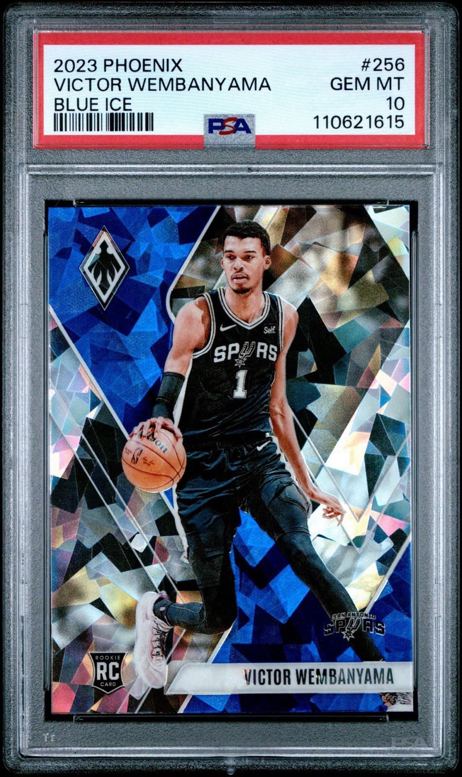 2023-24 Panini Phoenix - Rookies Victor Wembanyama #256 Blue Ice (RC) PSA 10