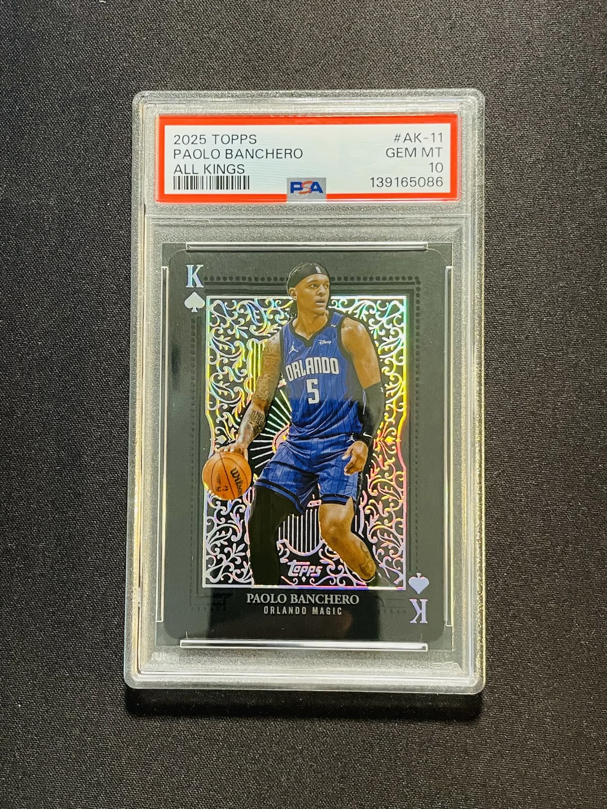 2025-26 Topps Flagship Paolo Banchero #AK-11 All Kings SSP Case Hit PSA 10 RO19