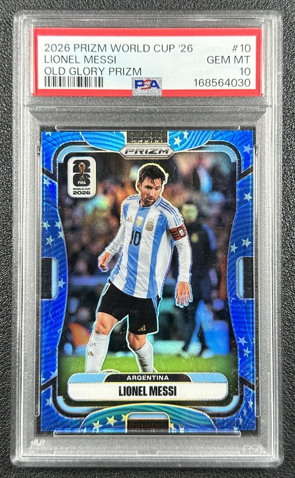 Lionel Messi Psa 10 2026 Panini Prizm World Cup #10 Old Glory Prizm 69/94