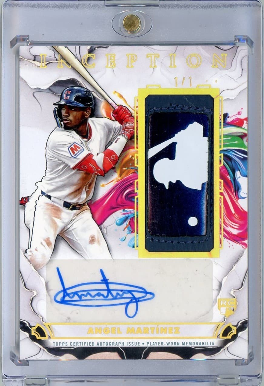 2025 Topps Inception Angel Martinez 1/1 Logoman Batting Glove Rookie Patch Auto