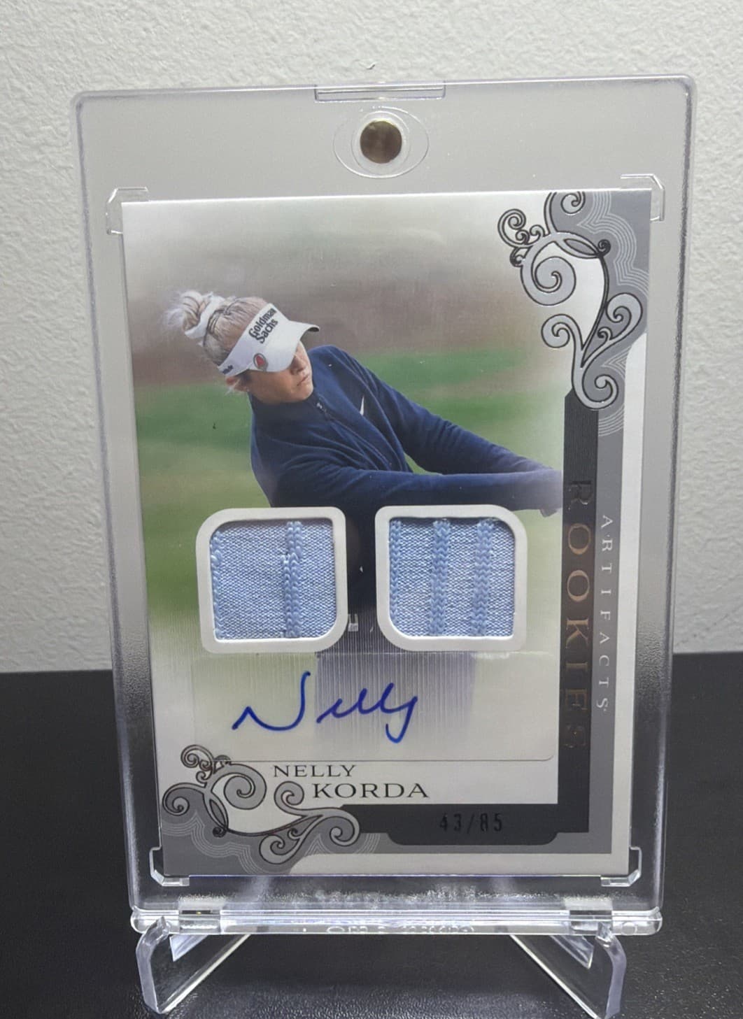 2026 Upper Deck Artifacts Golf #AR-NK Nelly Korda Rookie Patch Auto /85 SP RPA