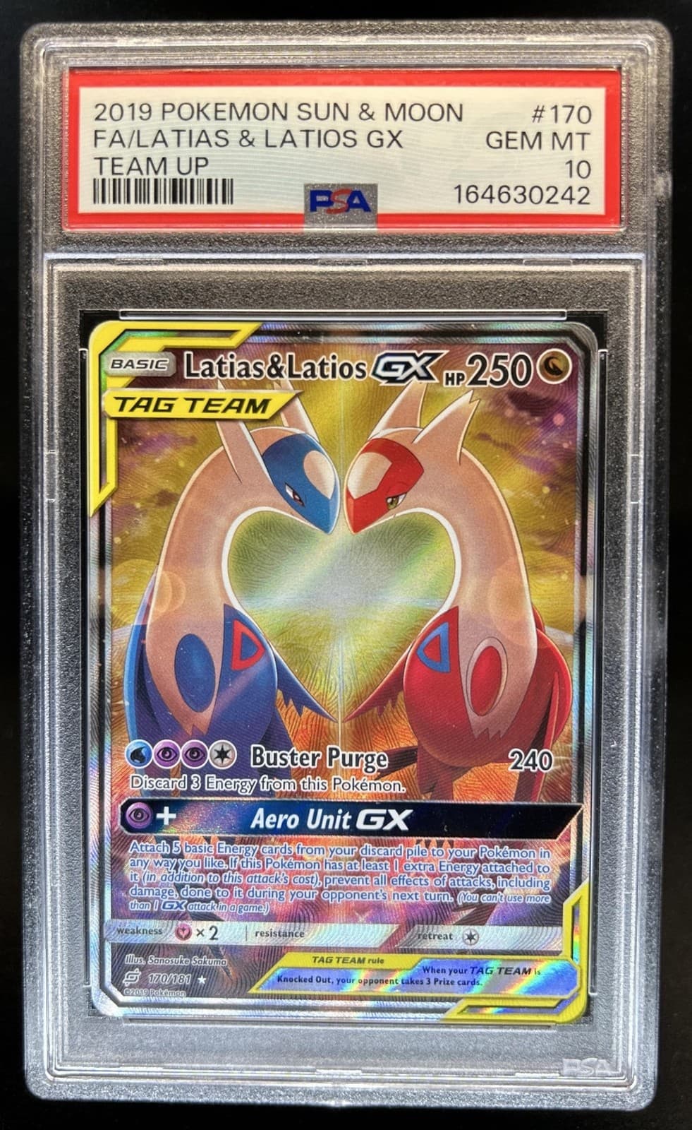 2019 Pokemon Sun & Moon Team Up Latias Latios #170/181 PSA 10 GEM MINT