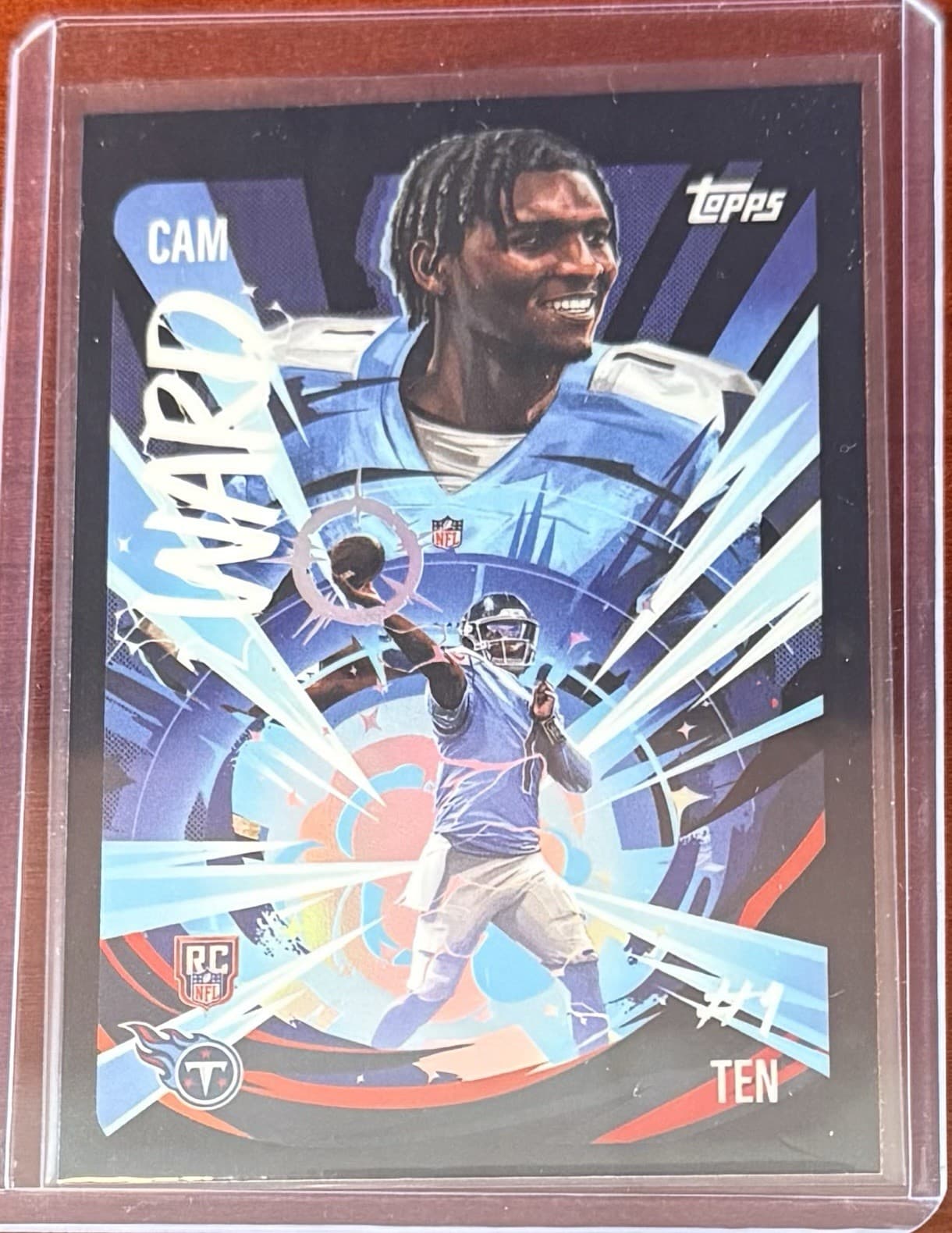 2025 Topps Chrome Football Cam Ward #UV-2 Ultra Violet Rookie RC SSP Case Hit