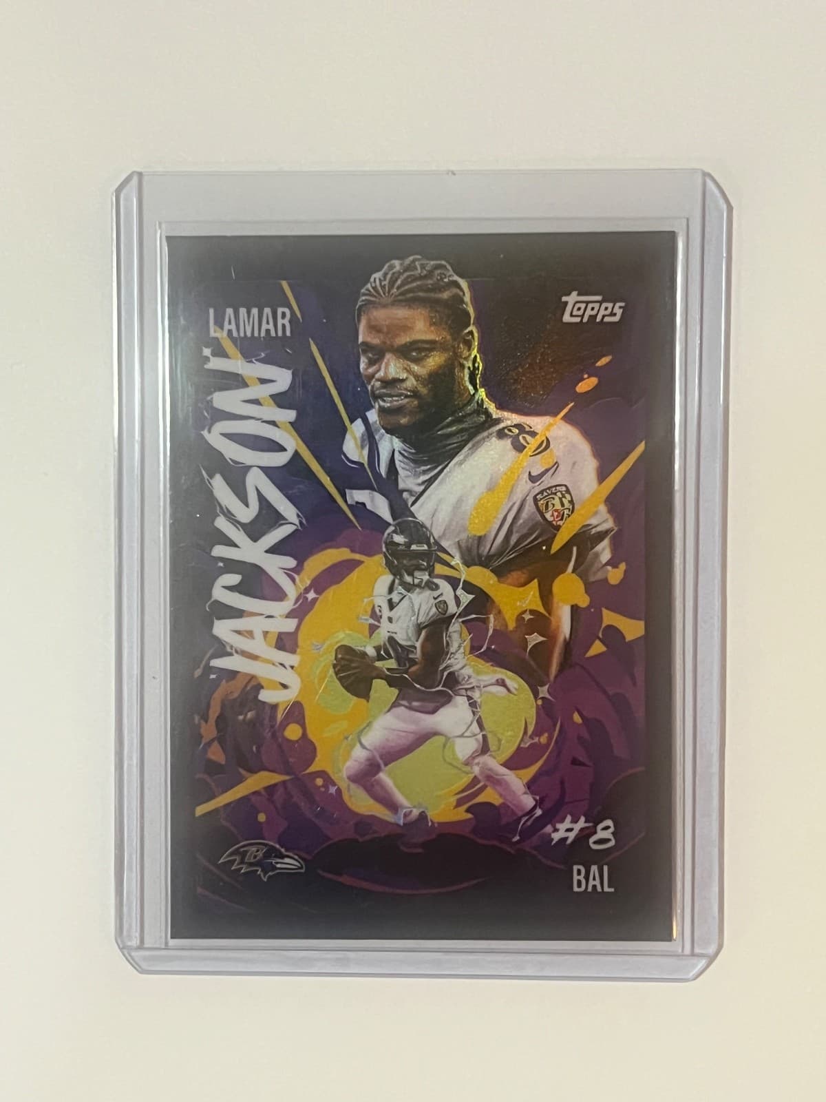 2025 Topps Chrome Lamar Jackson Ultra Violet Case Hit SSP UV-11