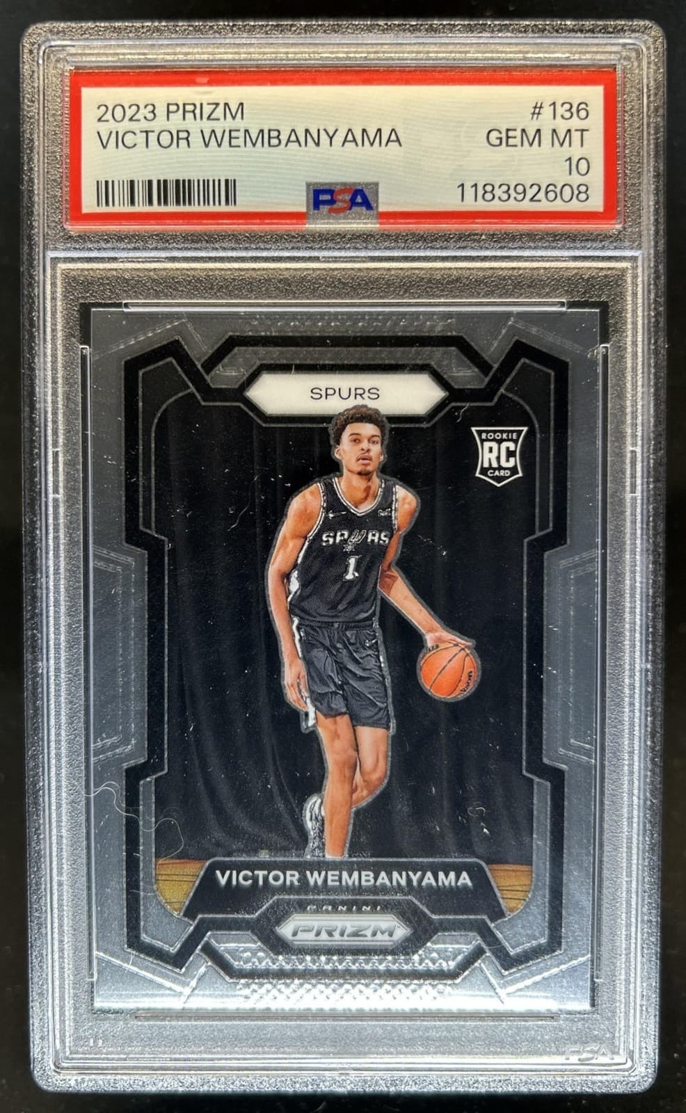 2023-24 Panini Prizm Victor Wembanyama RC Rookie #136 Spurs PSA 10 GEM MINT