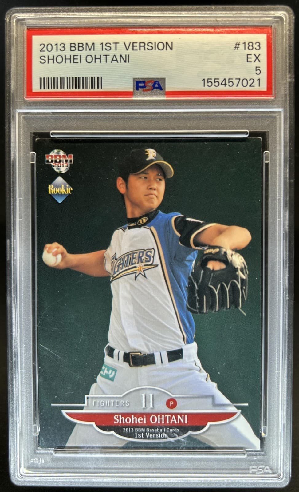2013 BBM Shohei Ohtani Rookie RC #183 PSA 5