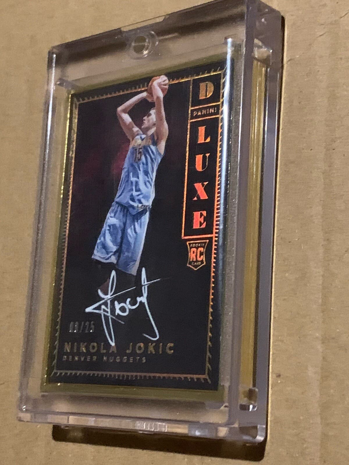 2015-16 Panini Luxe Nikola Jokic D Luxe Rc / Auto Gold 8/25 Rookie Autograph
