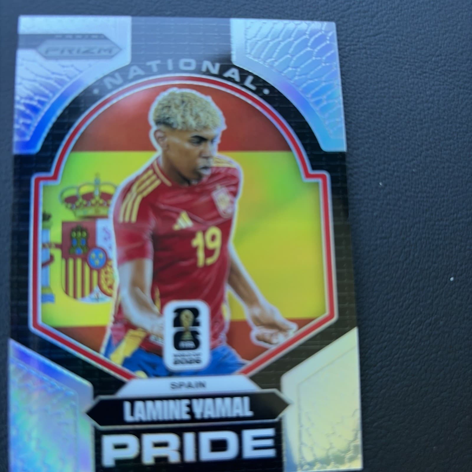 2026 Panini Prizm FIFA World Cup Lamine Yamal #1 National Pride Silver Prizm 