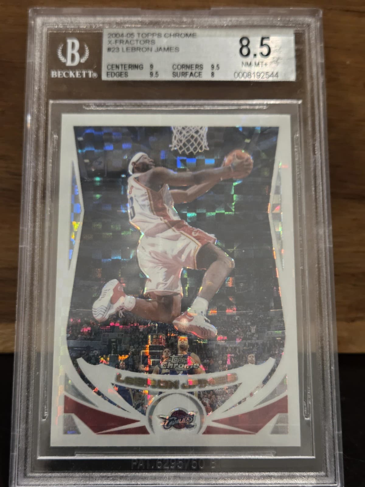 2004-05 Topps Chrome LeBron James X-Fractor /110 BGS 8.5 LOW POP!!!!