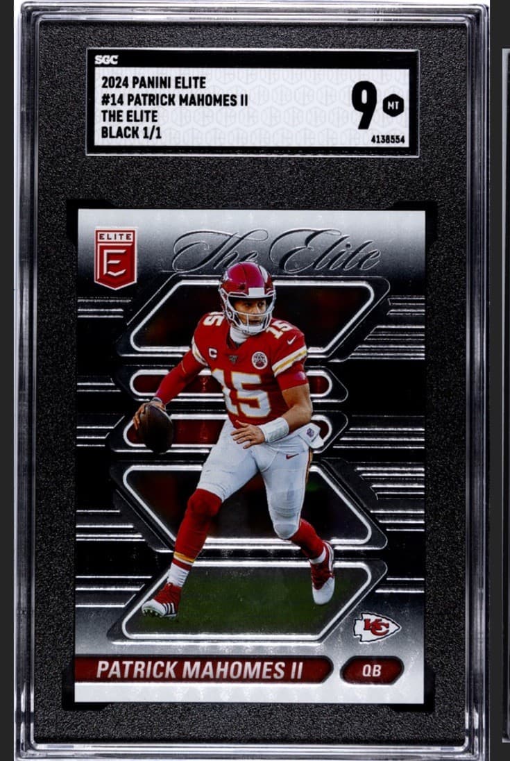 2024 Panini Elite Patrick Mahomes The Elite Black 1/1  