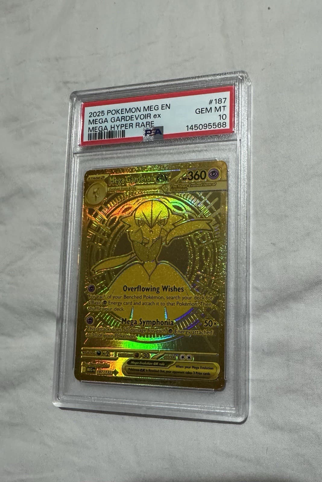 Pokemon Mega Gardevoir ex 187/132 Mega Evolutions Mega Hyper Rare Holo PSA 10