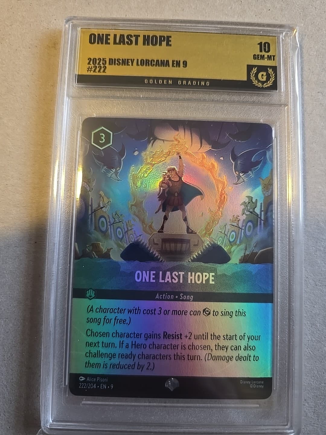 2015 ONE LAST HOPE Disney Lorcana En 9 #222