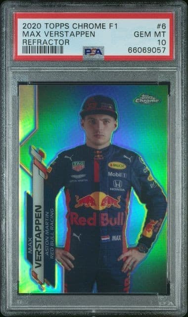 Max Verstappen 2020 TOPPS CHROME F1 REFRACTOR RC #6 PSA 10 GEM MT 🔥🔥