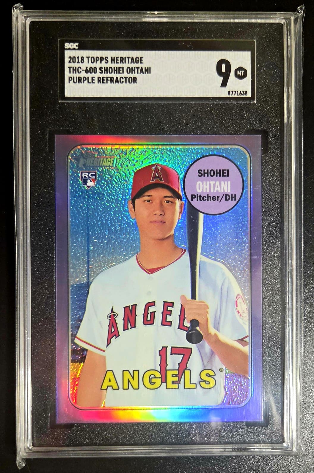 Topps 2018 Heritage High Number Purple Refractor Rookie Ohtani  #THC-600 Angels