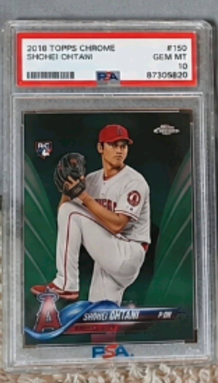 2018 Topps Chrome - Shohei Ohtani #150 Green Wave Refractor /99 (RC)