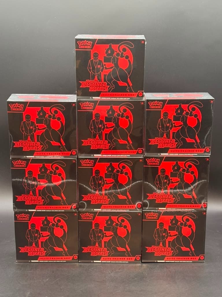 Lot of (10) Pokemon TCG Destined Rivals Elite Trainer Boxes SEALED ETB