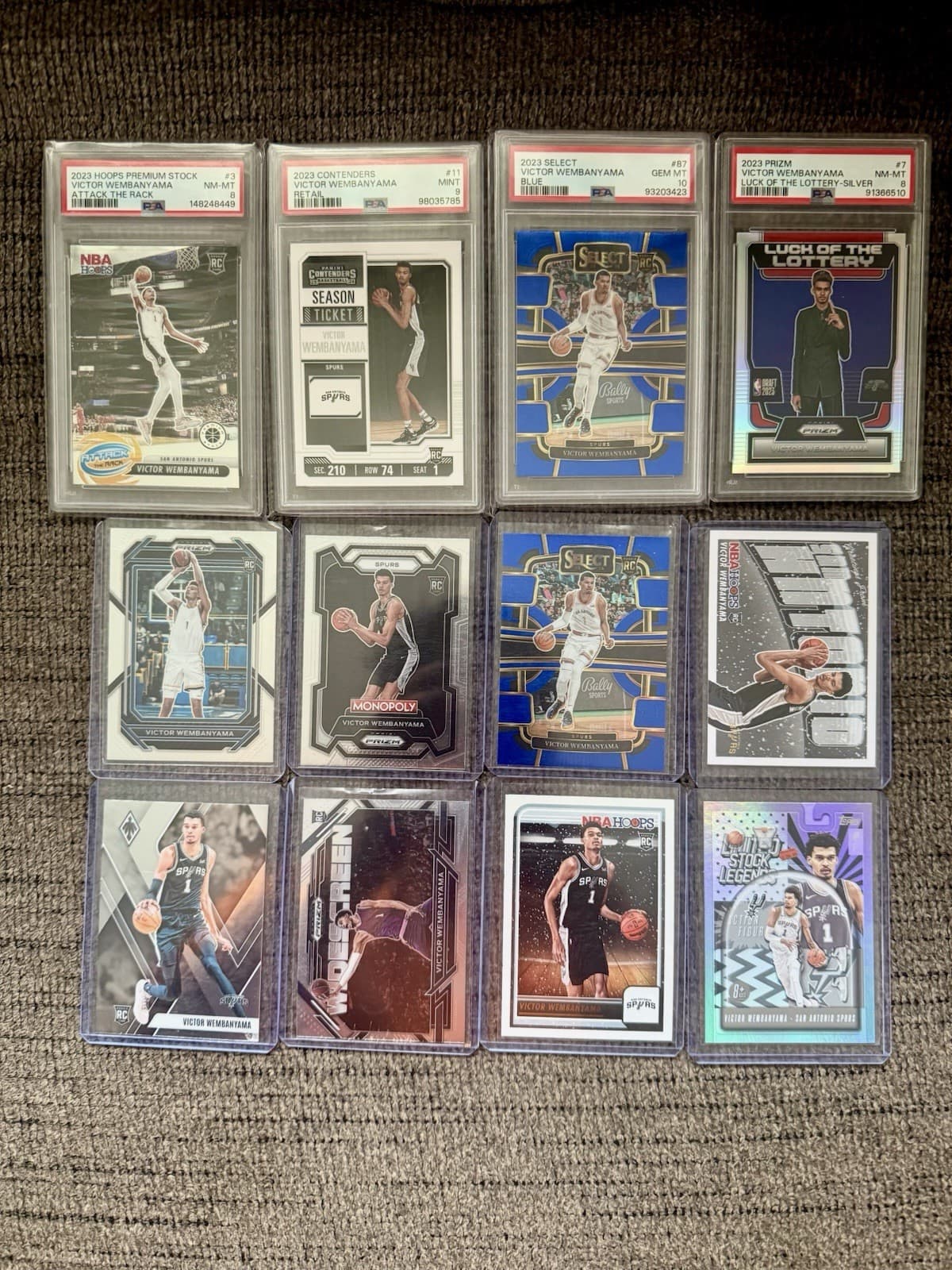 Victor Wembanyama Card Lot PSA/RAW Insane Lot👽⭐️💎