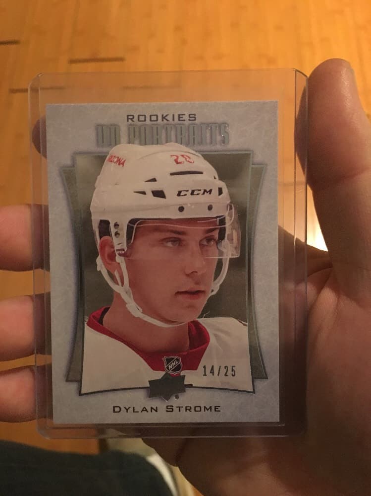 2016-17 Upper Deck Hockey UD Portraits Dylan Strome Blue Arizona Coyotes /25