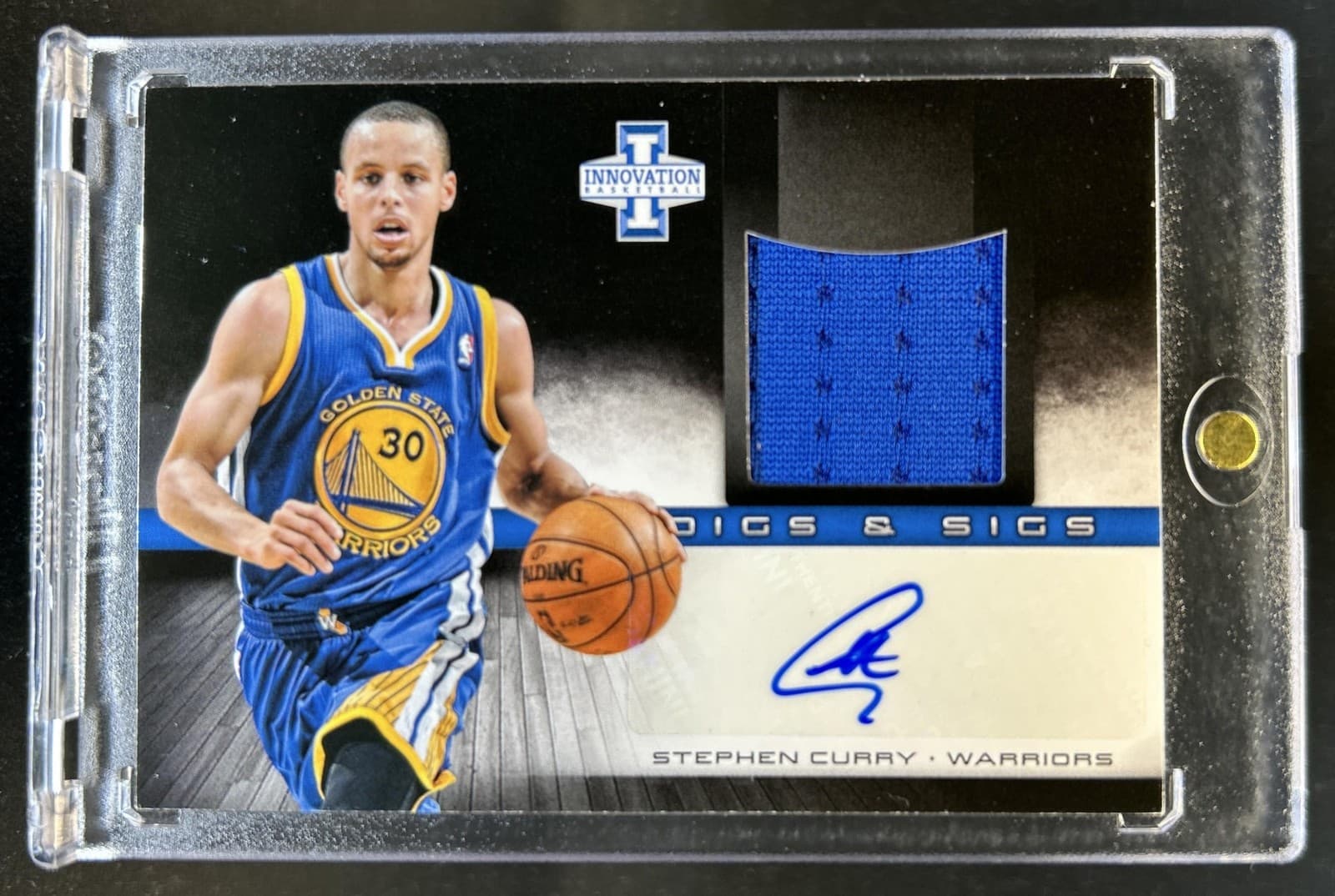 2013-14 Panini Innovation Stephen Curry Digs and Sigs Jersey Auto #/25 Warriors
