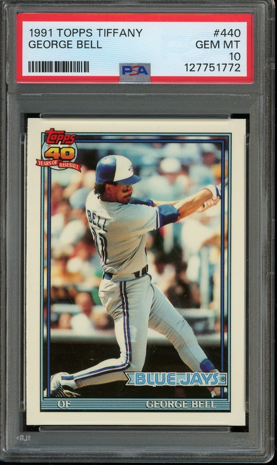 1991 TOPPS TIFFANY #440 GEORGE BELL GEM PSA 10