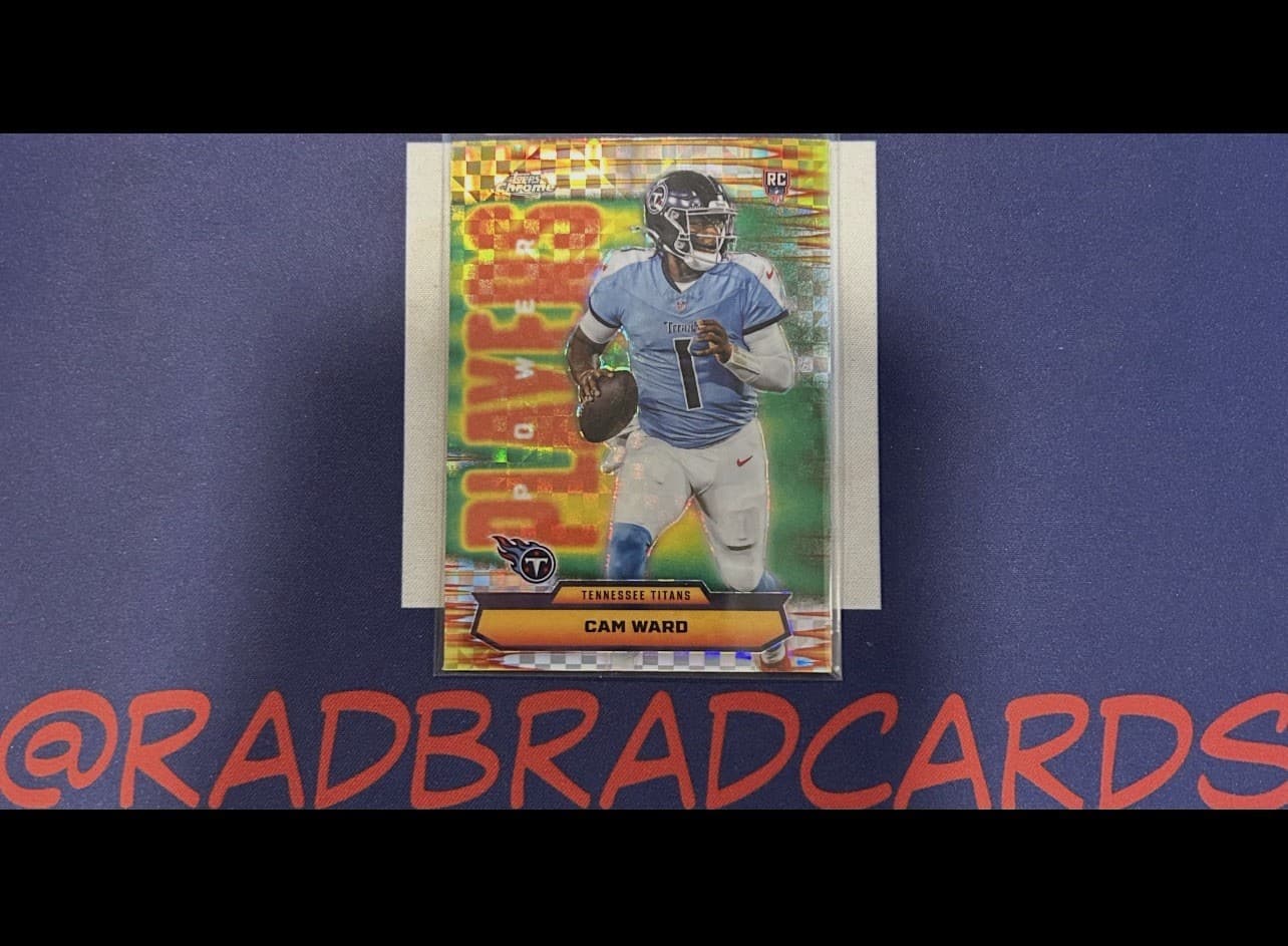NFL Football Tennessee Titans 25 Topps Chrome Cam Ward PP-8 X-Fractor RC MINT