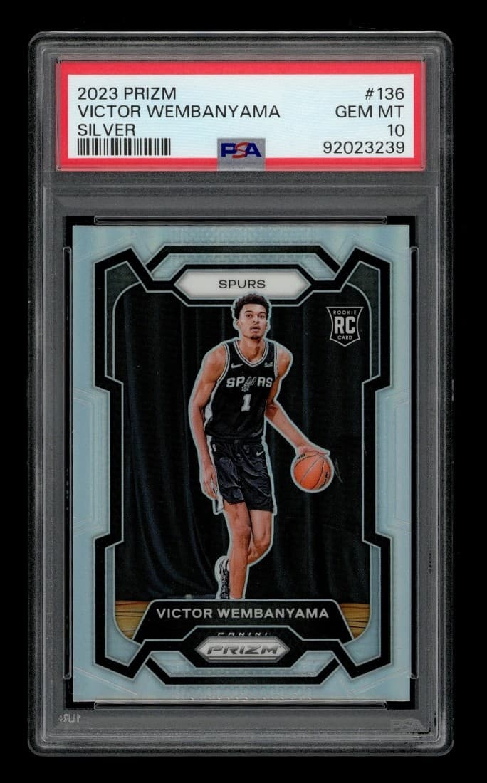 2023-24 Panini Prizm Silver: #136 Victor Wembanyama PSA 10 GEM MINT