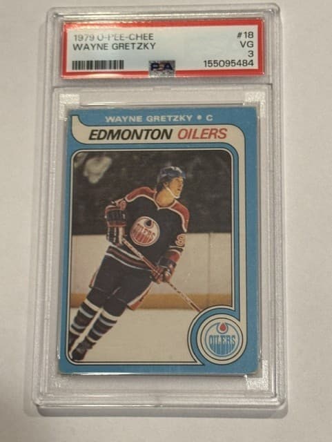 1979 O-Pee-Chee OPC Hockey Wayne Gretzky RC Rookie #18 PSA 3