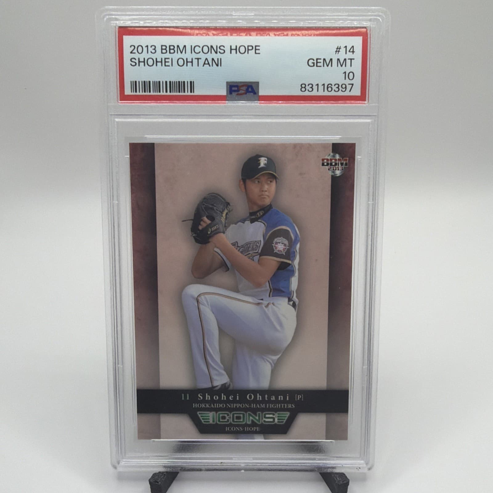 2013 Bbm Icons Hope #14 Shohei Ohtani Psa 10 Rookie