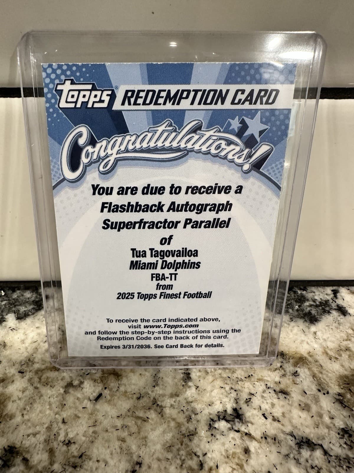 2025 Topps Finest Flashback Auto Superfractor Tua Tagovailoa 1/1