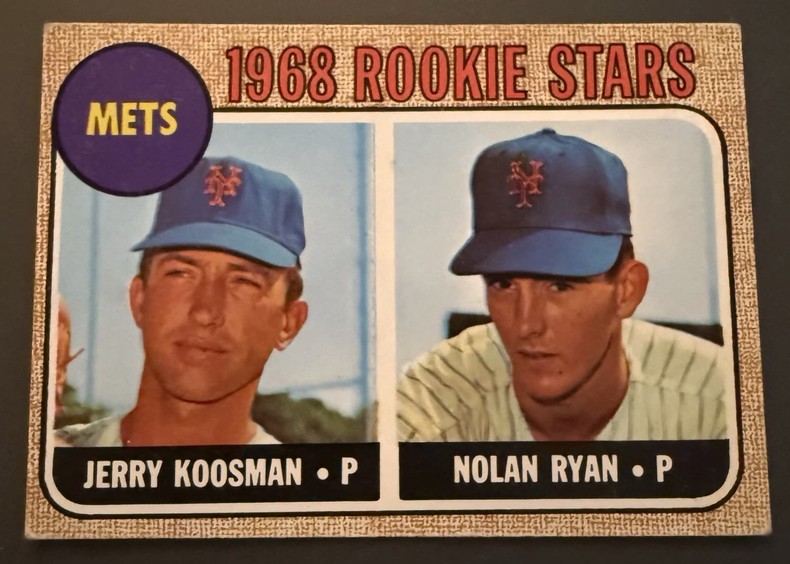 1968 Topps Rookie Stars Nolan Ryan Jerry Koosman #177 New York Mets Rookie Card