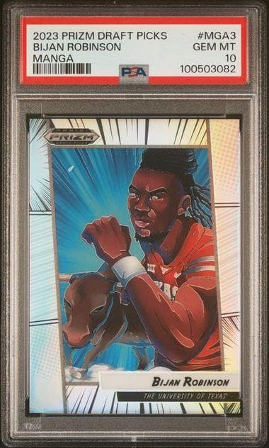 2023 Panini Prizm Draft Picks Bijan Robinson Manga #MGA-3 PSA 10