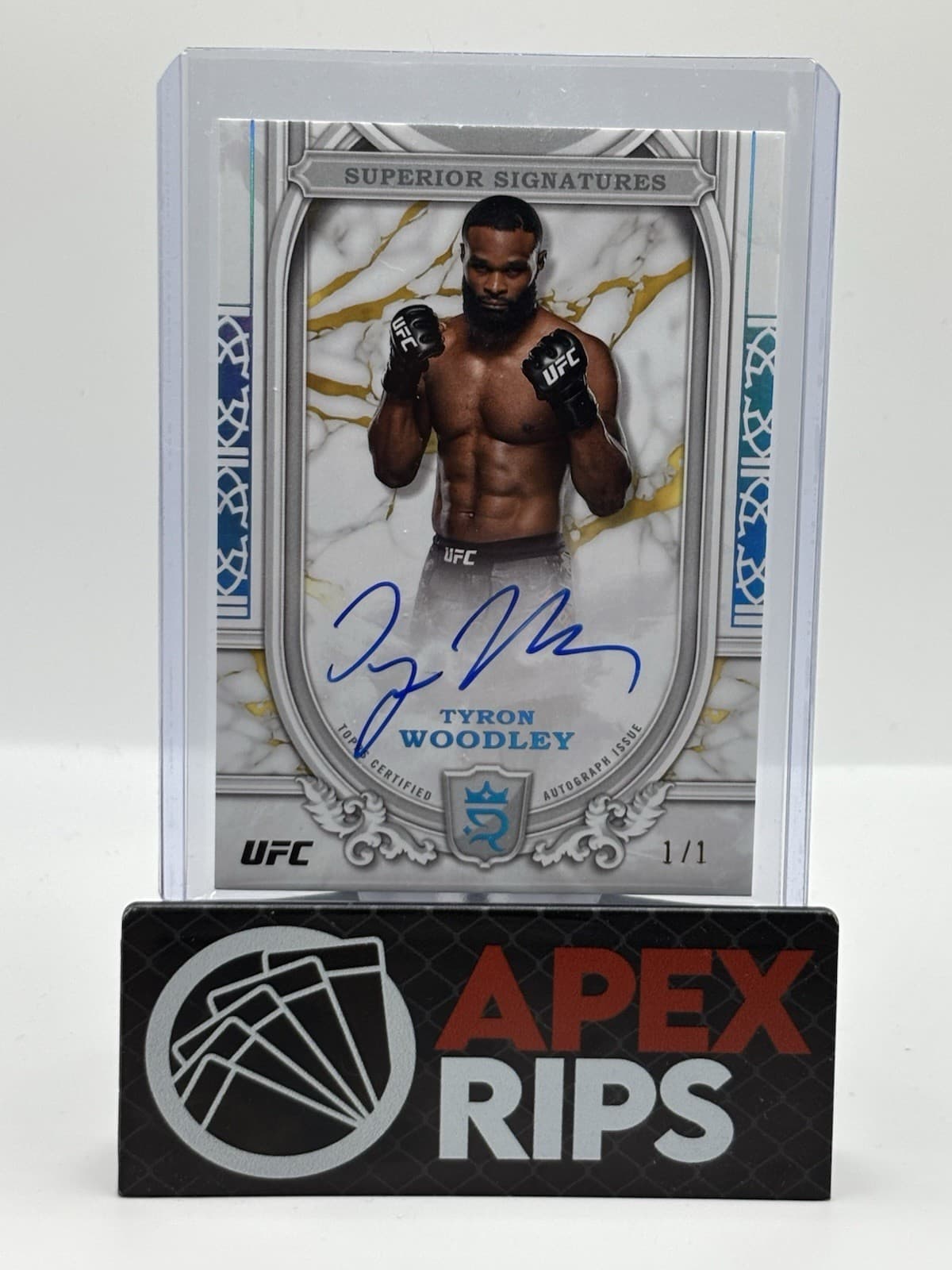 2024 Topps Royalty UFC Superior Signatures Tyron Woodley #SS-TWY 1/1 Platinum