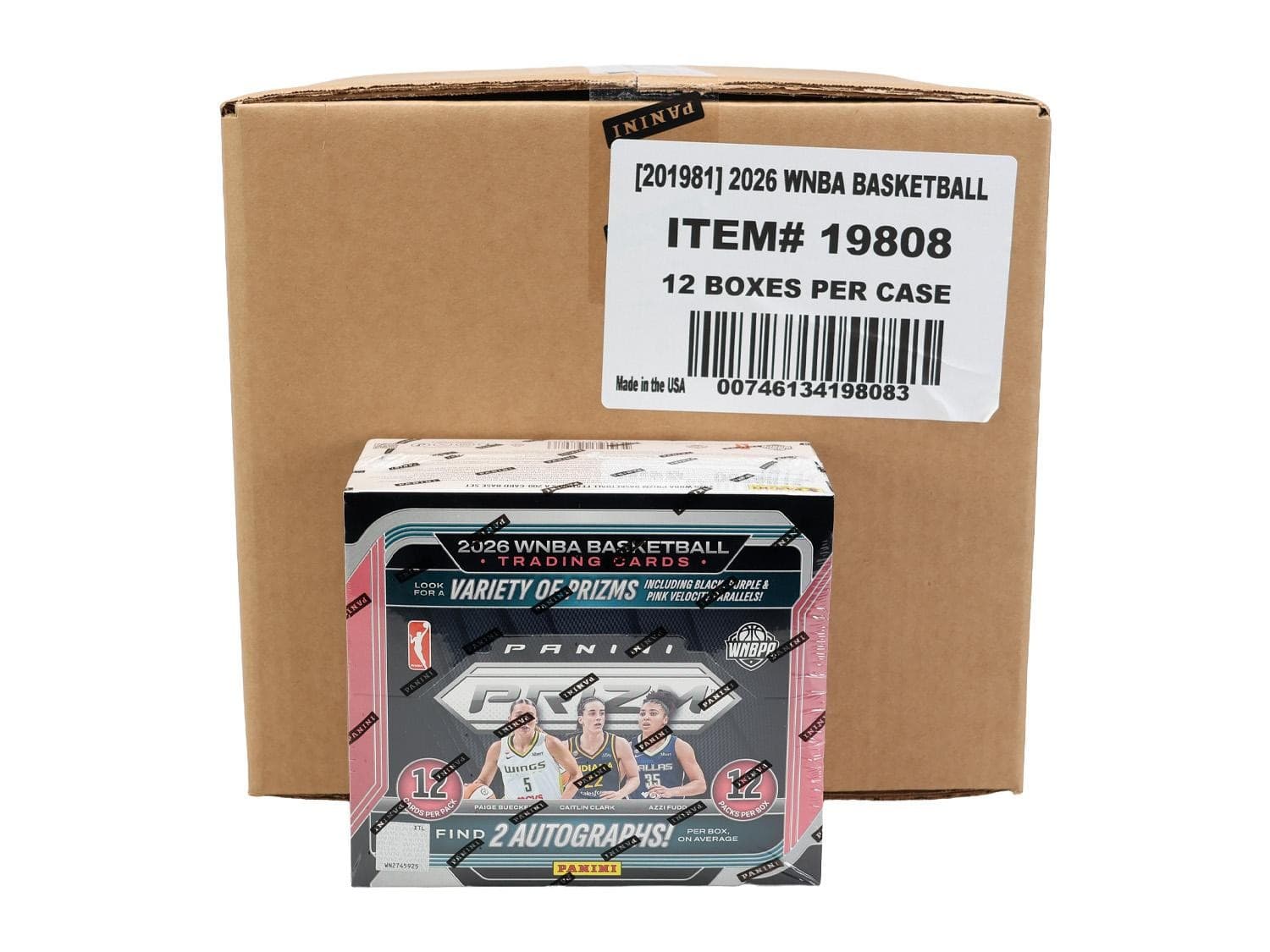 2026 Panini Prizm Wnba Basketball Hobby 12-Box Case