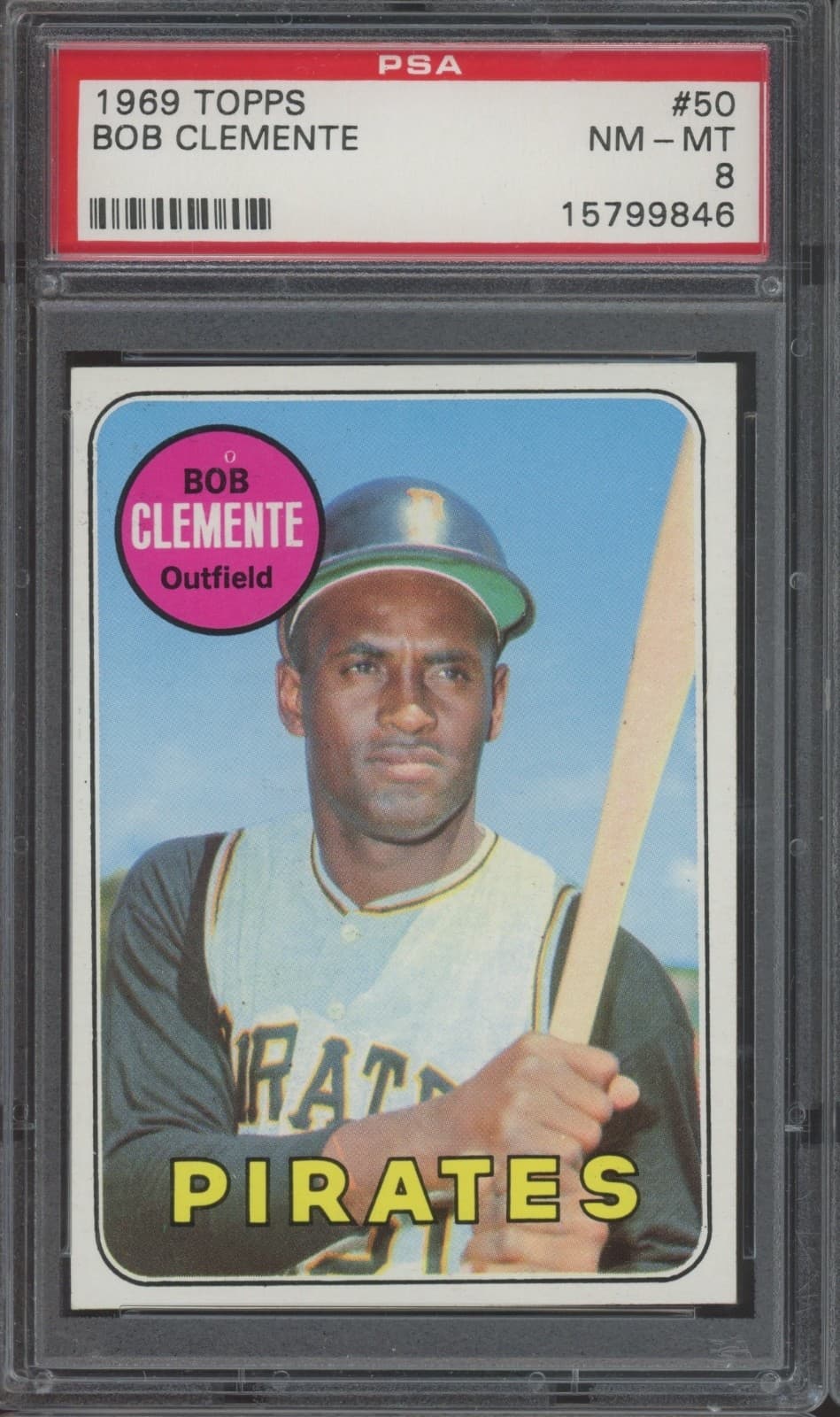 1969 Topps #50 Roberto Clemente NM-MT PSA 8