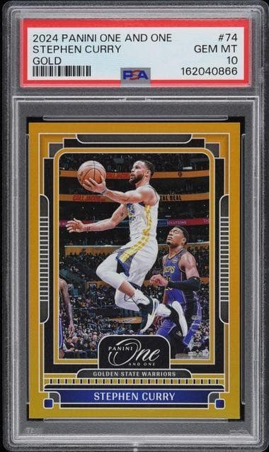 2024 Panini One and One Stephen Curry Gold /10 #74 PSA 10