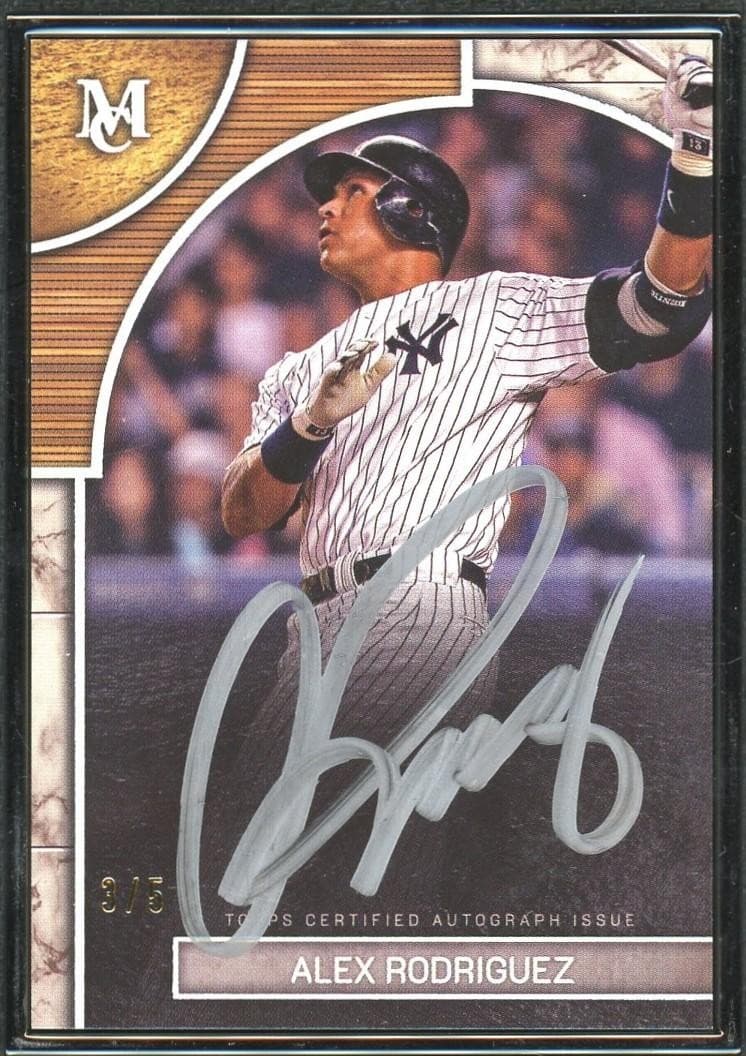 2025 Topps Museum Alex Rodriguez Black Framed Silver Ink Auto /5 #FMA-AR