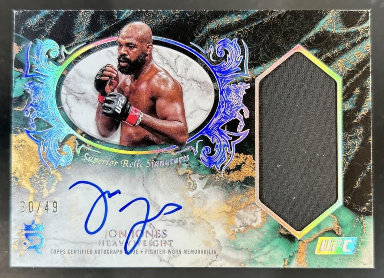 2025 Topps UFC Royalty Jon Jones Superior Relic Signatures Auto #/49