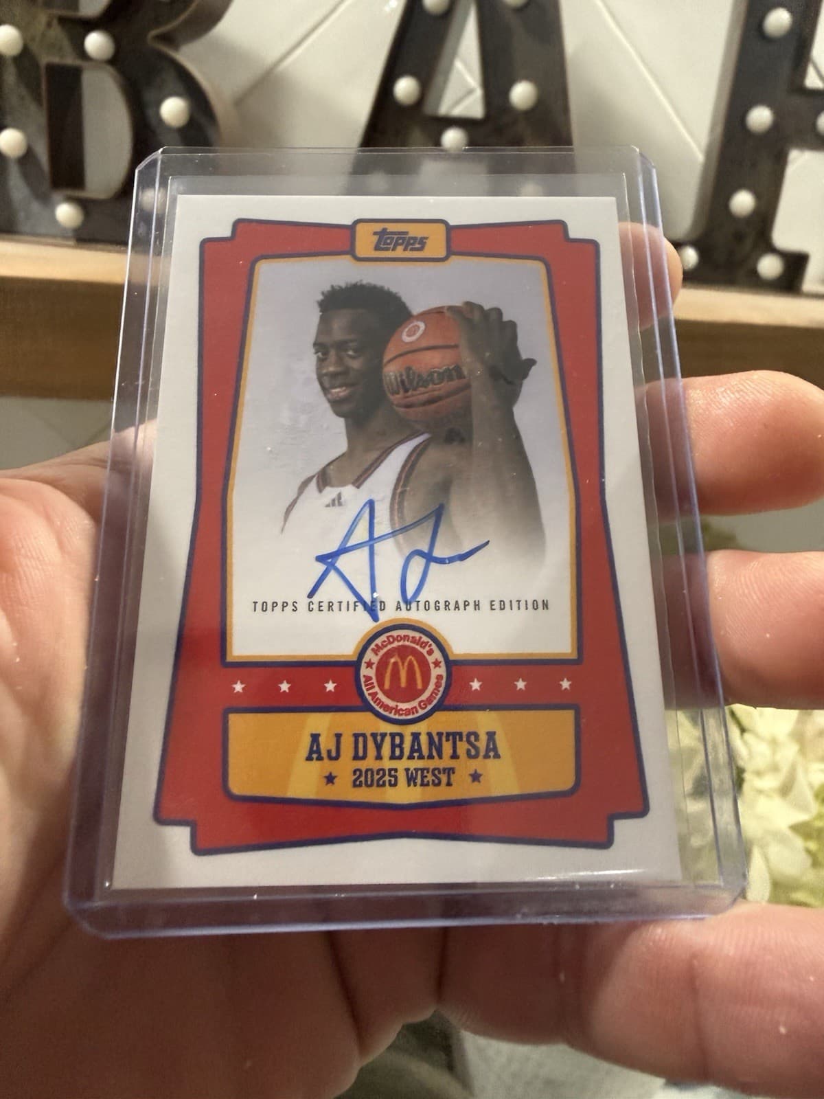 Topps Chrome Event Autographs AJ Dybantsa 2025 McDonald's All American EA-AD