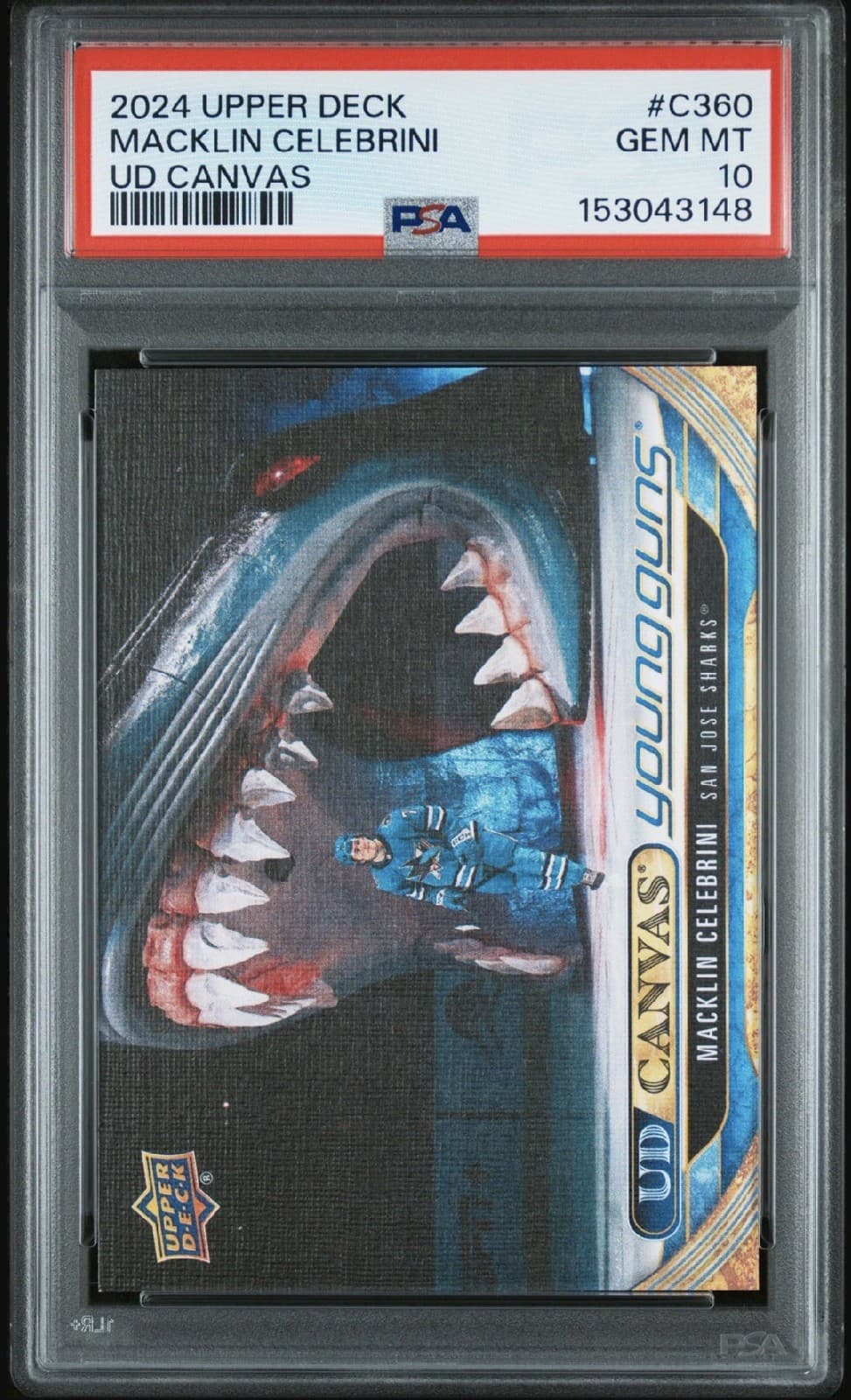 2024 UPPER DECK #C360 MACKLIN CELEBRINI UD CANVAS YOUNG GUNS ROOKIE PSA 10