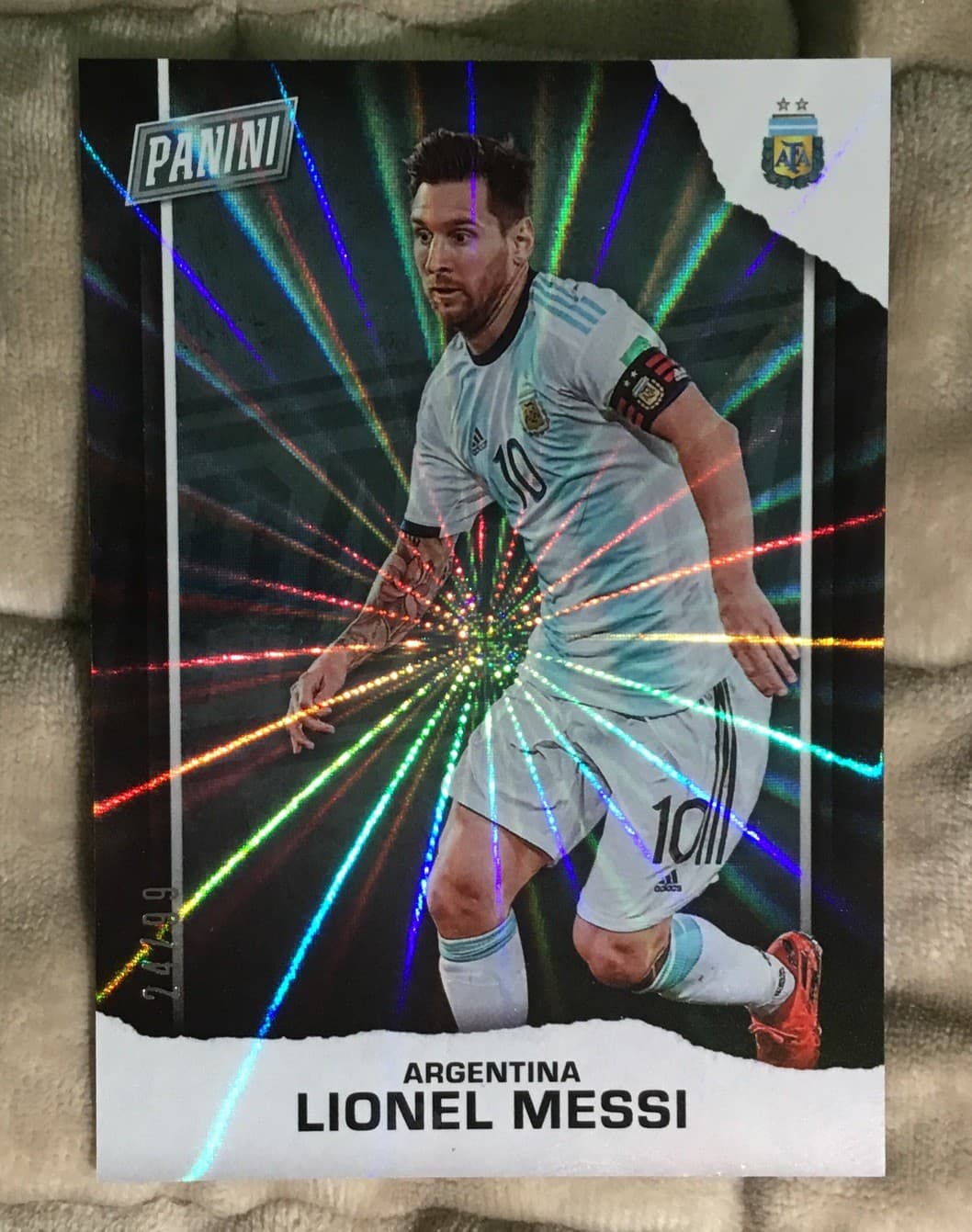 2021 Panini Fathers Day Lionel Messi 24/99 Argentina, MLS, Miami, World Cup 2026